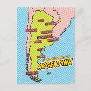 Pop Art Illustrated Argentina  Vykort