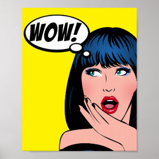 Pop Art-illustration i Roy Lichtenstein-stil Poster