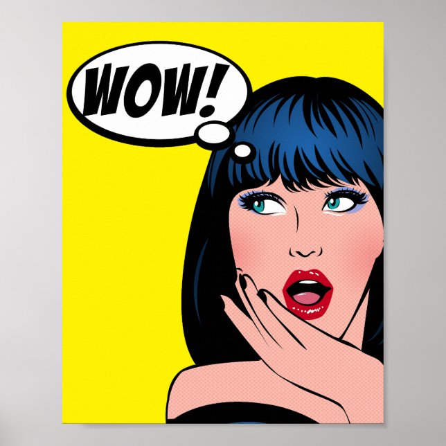 Pop Art-illustration i Roy Lichtenstein-stil Poster (Framsidan)