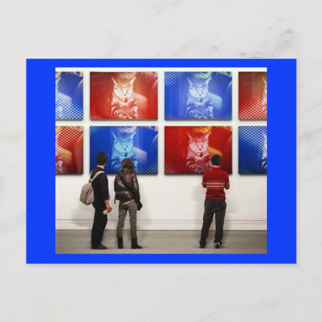 Pop Art Indigo Vykort (Framsida)