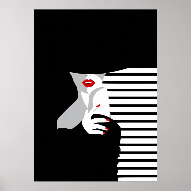 Pop Art Inspired Mode Woman 1 Poster (Framsidan)