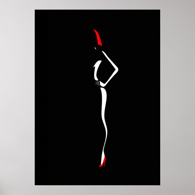 Pop Art Inspirerad Mode Kvinna 4 Poster (Framsidan)