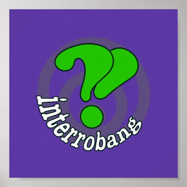 Pop Art Interrobang (Blurple) Poster (Framsidan)