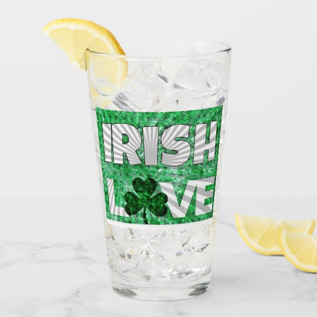 Pop Art Irish Kärlek Glaskopp (Framsida Ice)
