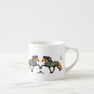Pop Art Isländsk Häst Espressomugg