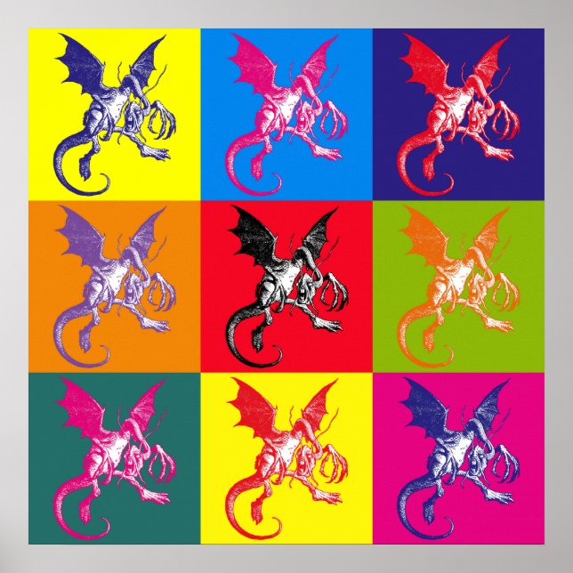 Pop Art Jabberwocky Poster (Framsidan)