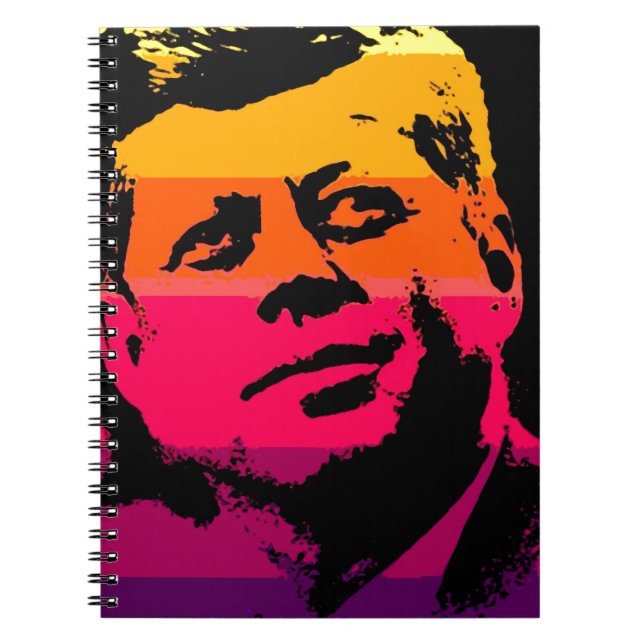 Pop Art Jack JFK John F. Kennedy Anteckningsbok (Framsidan)
