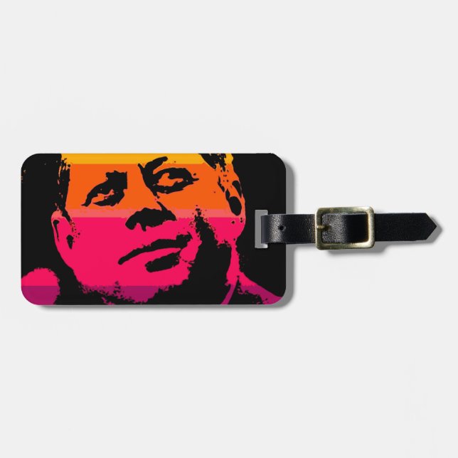 Pop Art Jack JFK John F. Kennedy Bagagebricka (Horisontell Framsida)