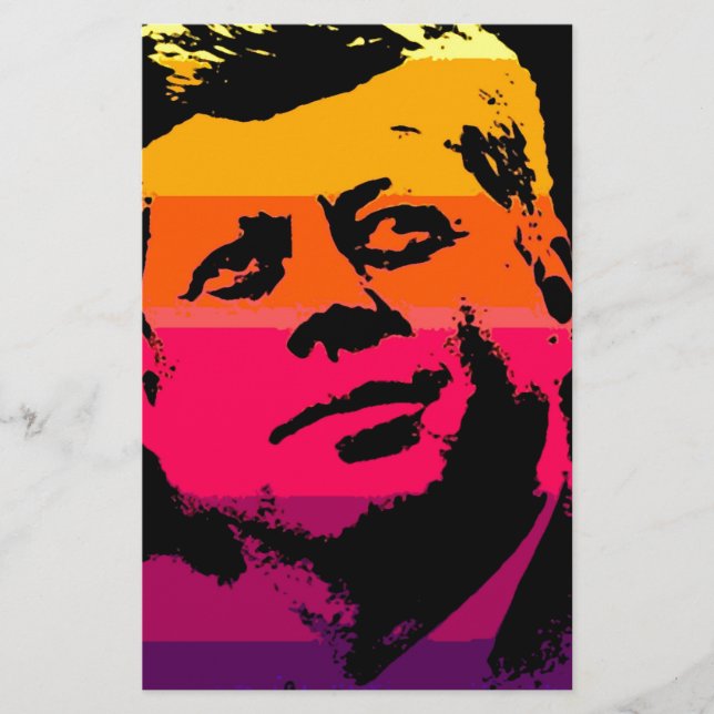Pop Art Jack JFK John F. Kennedy Brevpapper (Framsida)