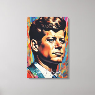 Pop Art Jack JFK John F. Kennedy Canvastryck