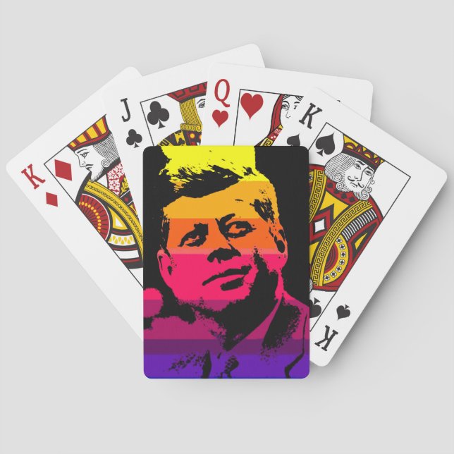 Pop Art Jack JFK John F. Kennedy Casinokort (Baksidan)