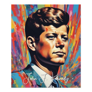 Pop Art Jack JFK John F. Kennedy Fototryck
