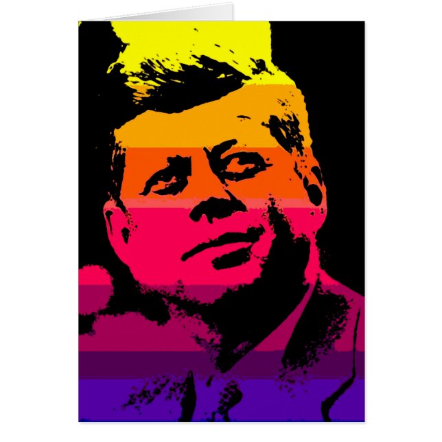 Pop Art Jack JFK John F. Kennedy Hälsningskort (Framsidan)
