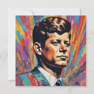 Pop Art Jack JFK John F. Kennedy Julkort