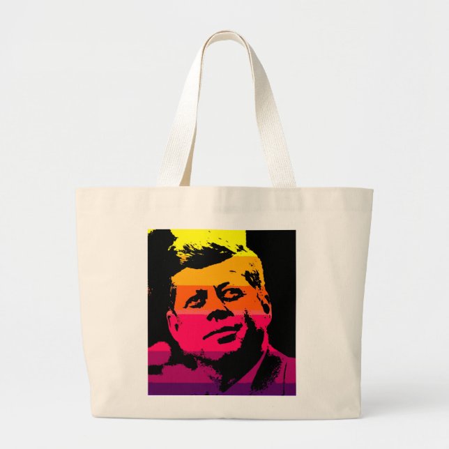 Pop Art Jack JFK John F. Kennedy Jumbo Tygkasse (Framsidan)