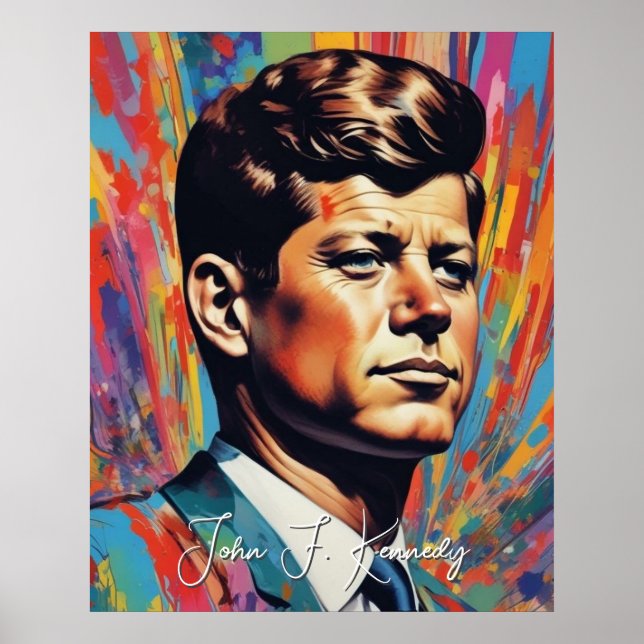 Pop Art Jack JFK John F. Kennedy Poster (Framsidan)