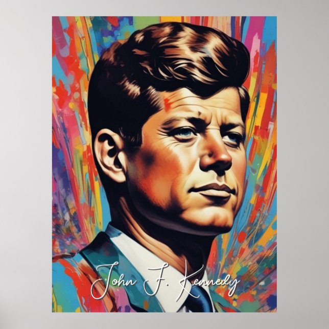 Pop Art Jack JFK John F. Kennedy Poster (Framsidan)