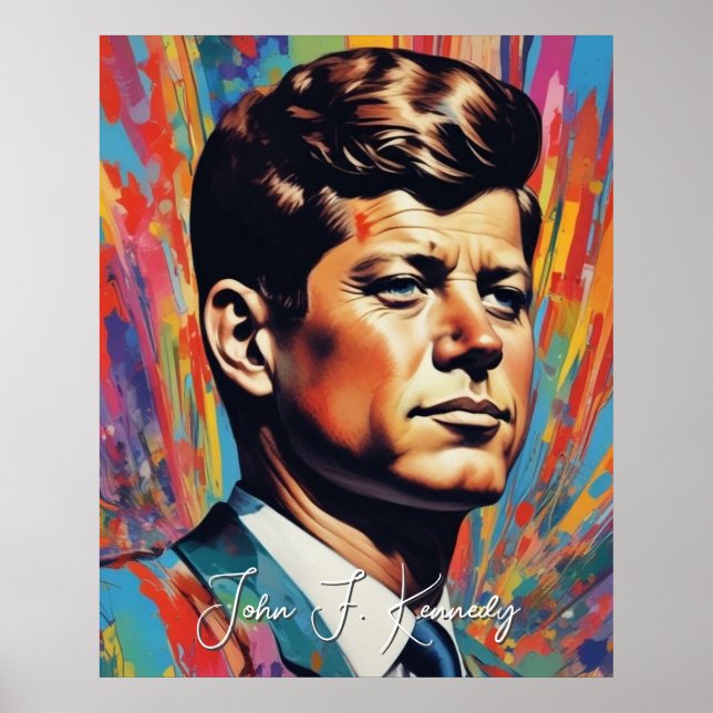 Pop Art Jack JFK John F. Kennedy Poster (Framsidan)