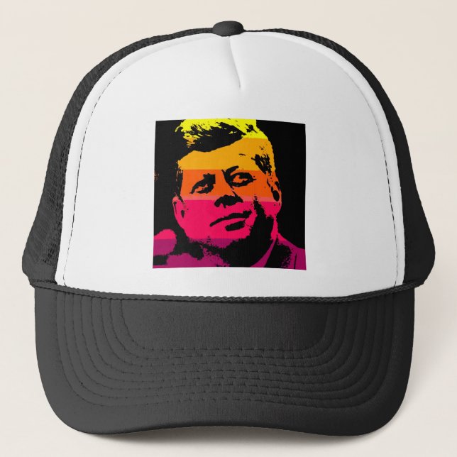 Pop Art Jack JFK John F. Kennedy Truckerkeps (Framsida)