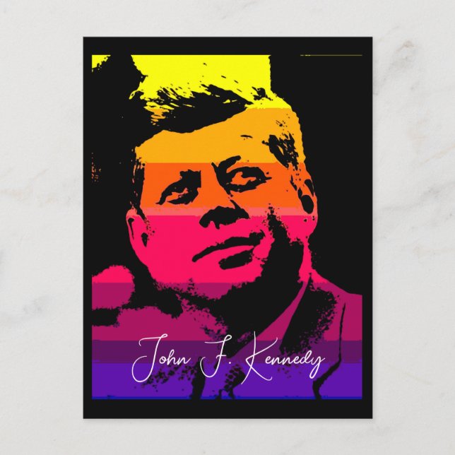 Pop Art Jack JFK John F. Kennedy Vykort (Framsida)