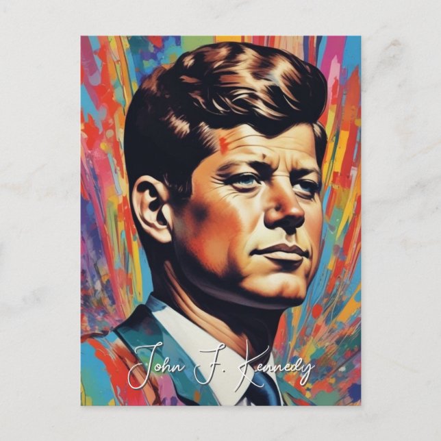 Pop Art Jack JFK John F. Kennedy Vykort (Framsida)
