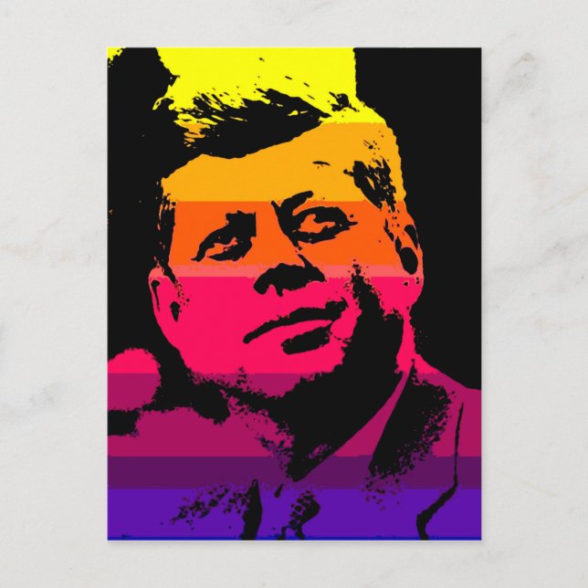 Pop Art Jack JFK John F. Kennedy Vykort (Framsida)