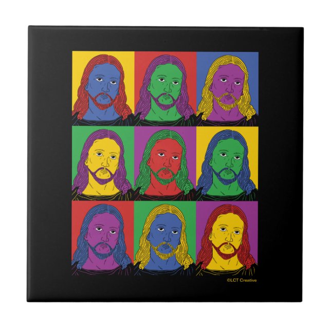 Pop Art Jesus Kakelplatta (Framsidan)