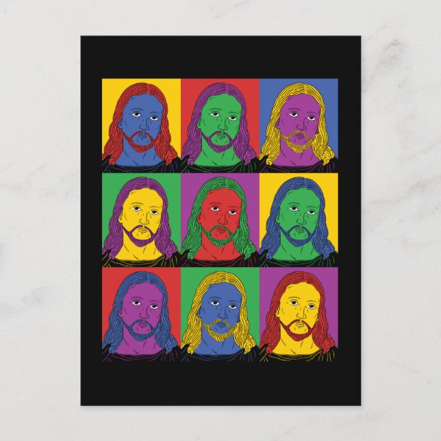 Pop Art Jesus Vykort (Framsida)