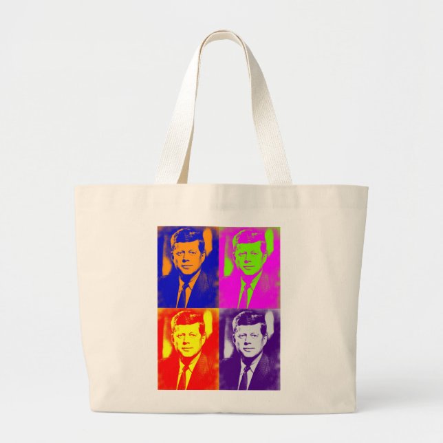 Pop Art JFK John F. Kennedy Jumbo Tygkasse (Framsidan)