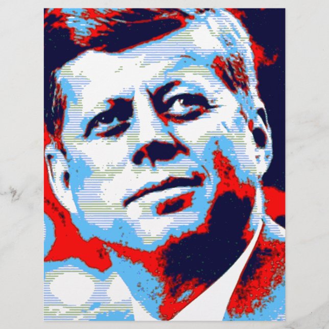 Pop Art JFK John F. Kennedy Red Blue (Framsida)
