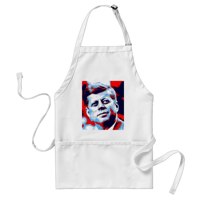 Pop Art JFK John F. Kennedy Red Blue Förkläde (Framsidan)
