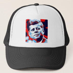 Pop Art JFK John F. Kennedy Red Blue Keps