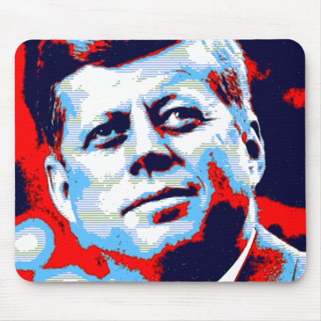 Pop Art JFK John F. Kennedy Red Blue Musmatta (Framsidan)