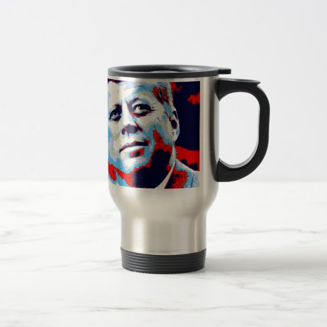 Pop Art JFK John F. Kennedy Red Blue Resemugg (Höger)