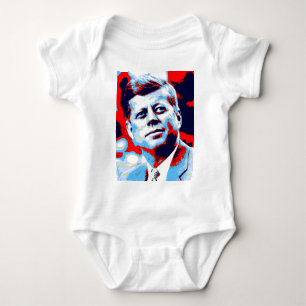 Pop Art JFK John F. Kennedy Red Blue T Shirt