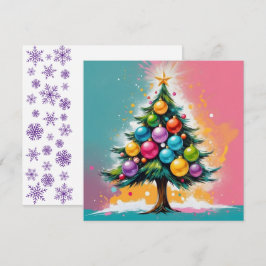 Pop Art-jul - höggradiga färgämnen Julkort