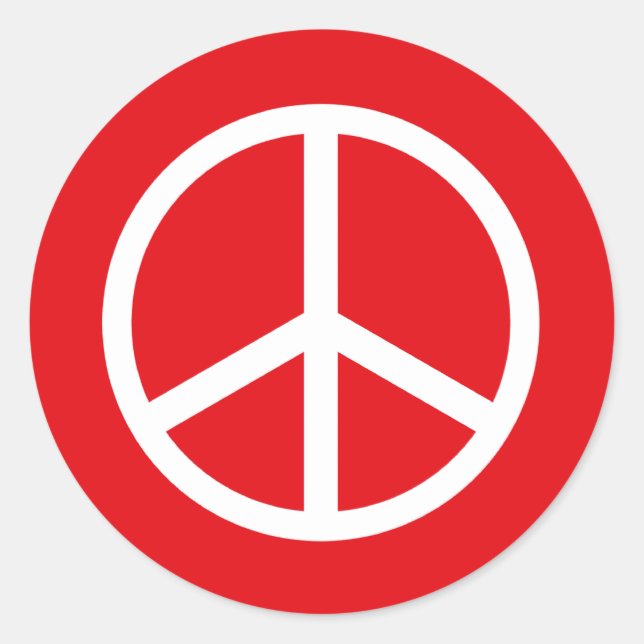 Pop Art Jul Peace Runt Klistermärke (Framsida)