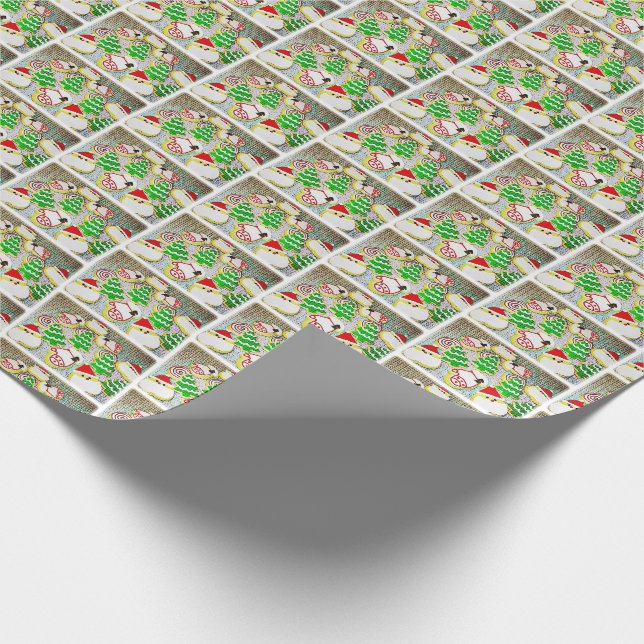 Pop Art-julcookies Presentpapper (Hörn)