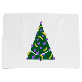 Pop Art Julgran med äpplen och bananer White