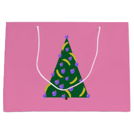 Pop Art Julgran med Apples & Bananas Rosa