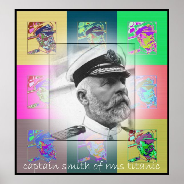 Pop Art Kapten Smith från RMS Titanic Poster (Framsidan)