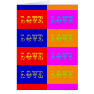 Pop Art Kärlek Hälsningskort