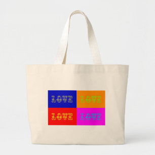 Pop Art Kärlek Jumbo Tygkasse