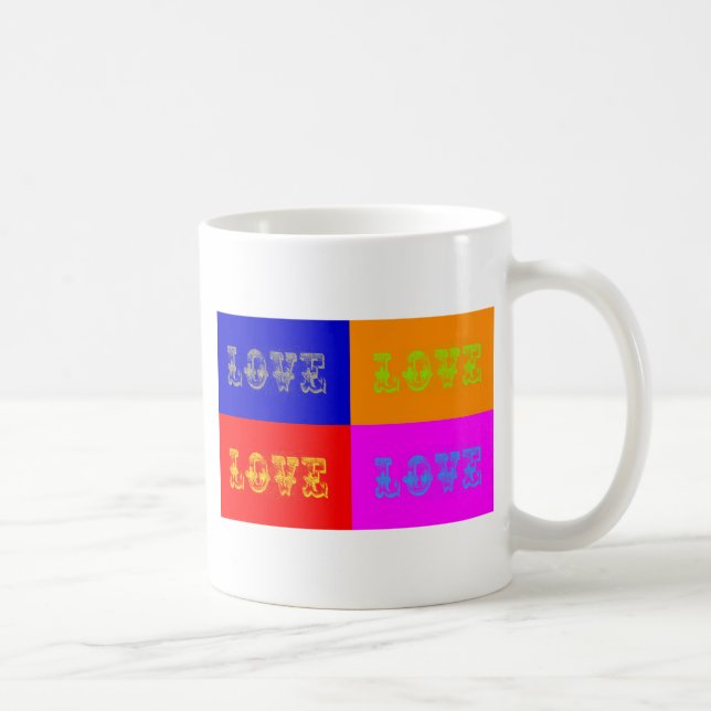Pop Art Kärlek Kaffemugg (Höger)