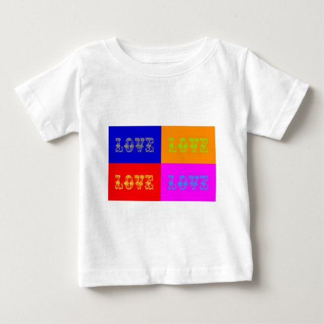 Pop Art Kärlek T Shirt (Framsida)