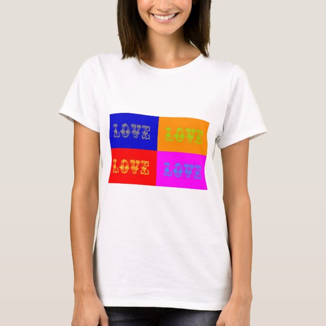 Pop Art Kärlek Tee (Framsida)