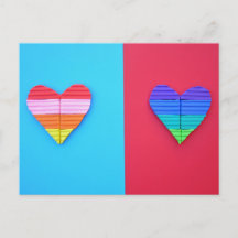 Pop Art Kärlek Twin Rainbow Hearts