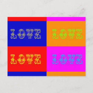 Pop Art Kärlek Vykort