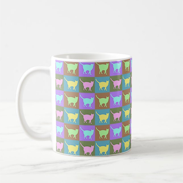 Pop Art Katter Kaffemugg (Vänster)