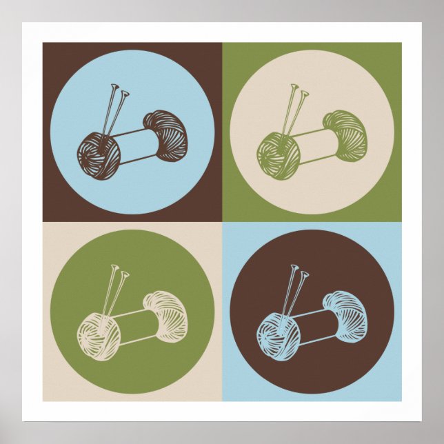 Pop Art Knitting Poster (Framsidan)